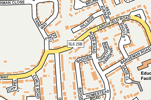 SL6 2SB map - OS OpenMap – Local (Ordnance Survey)