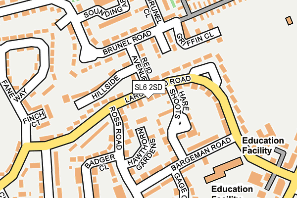 SL6 2SD map - OS OpenMap – Local (Ordnance Survey)