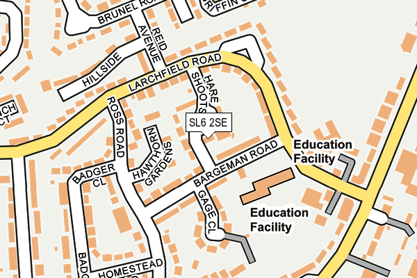 SL6 2SE map - OS OpenMap – Local (Ordnance Survey)
