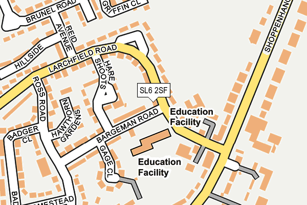 SL6 2SF map - OS OpenMap – Local (Ordnance Survey)