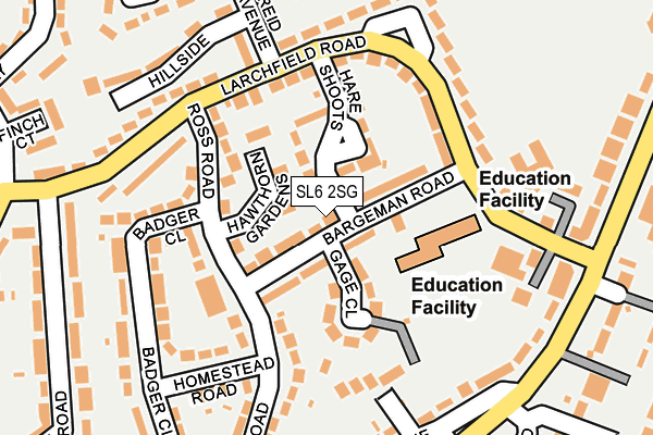 SL6 2SG map - OS OpenMap – Local (Ordnance Survey)