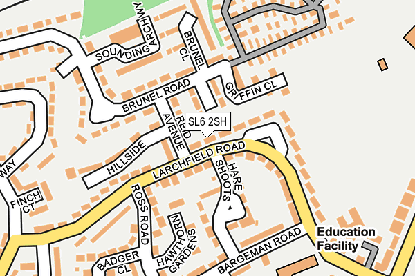 SL6 2SH map - OS OpenMap – Local (Ordnance Survey)