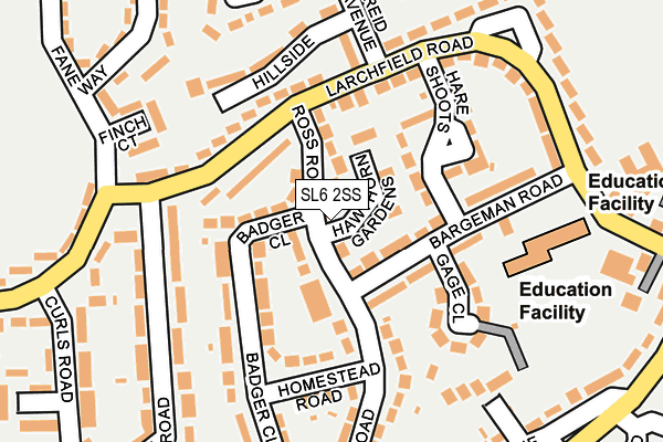 SL6 2SS map - OS OpenMap – Local (Ordnance Survey)