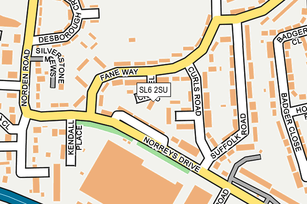 SL6 2SU map - OS OpenMap – Local (Ordnance Survey)
