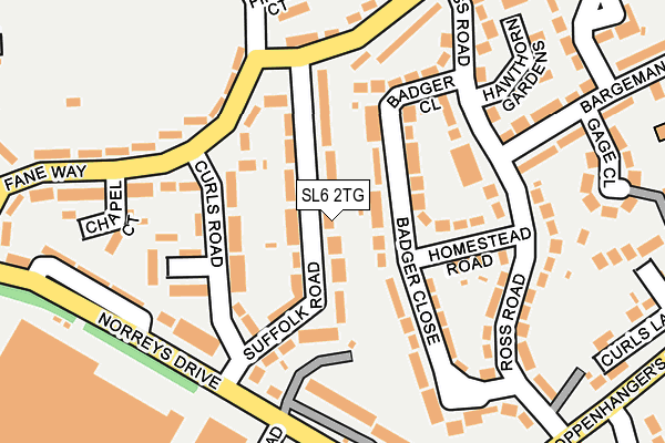 SL6 2TG map - OS OpenMap – Local (Ordnance Survey)