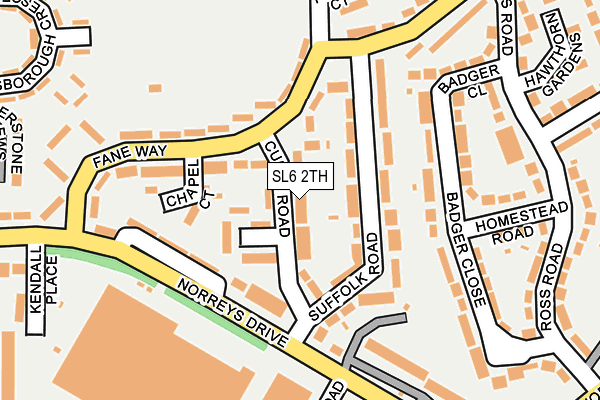 SL6 2TH map - OS OpenMap – Local (Ordnance Survey)