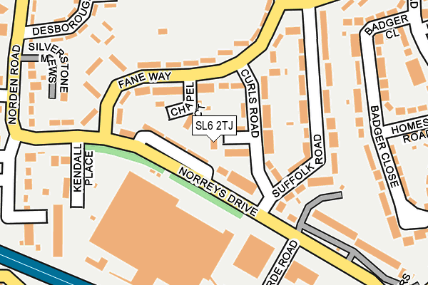 SL6 2TJ map - OS OpenMap – Local (Ordnance Survey)