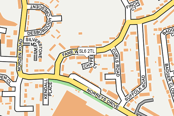 SL6 2TL map - OS OpenMap – Local (Ordnance Survey)
