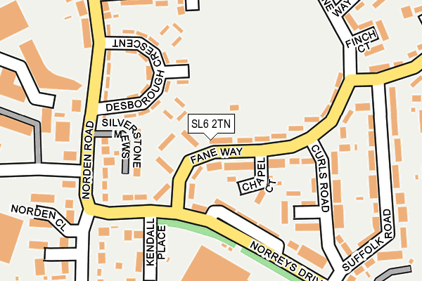 SL6 2TN map - OS OpenMap – Local (Ordnance Survey)
