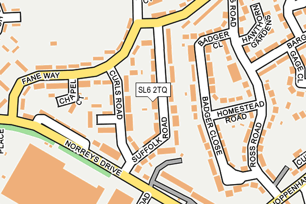 SL6 2TQ map - OS OpenMap – Local (Ordnance Survey)