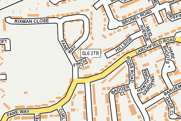 SL6 2TR map - OS OpenMap – Local (Ordnance Survey)