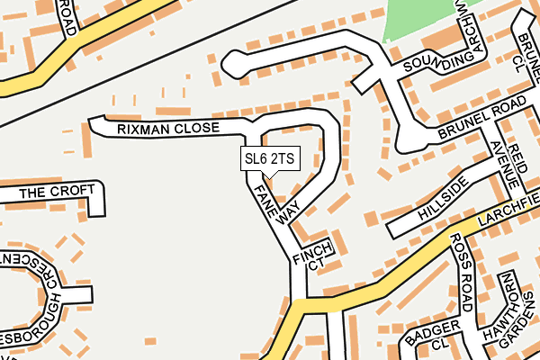 SL6 2TS map - OS OpenMap – Local (Ordnance Survey)