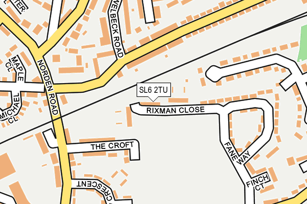 SL6 2TU map - OS OpenMap – Local (Ordnance Survey)