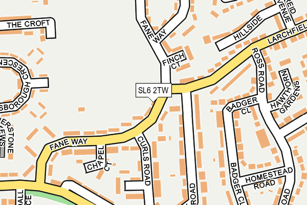 SL6 2TW map - OS OpenMap – Local (Ordnance Survey)