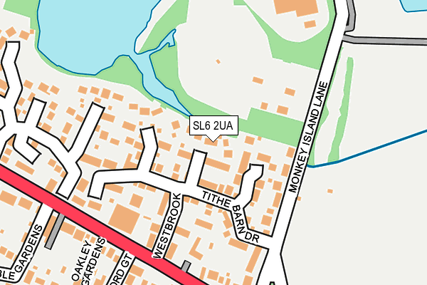 SL6 2UA map - OS OpenMap – Local (Ordnance Survey)