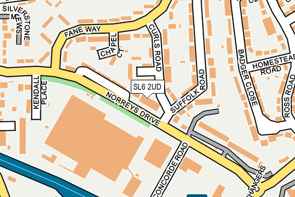 SL6 2UD map - OS OpenMap – Local (Ordnance Survey)