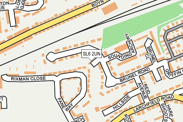 SL6 2UN map - OS OpenMap – Local (Ordnance Survey)