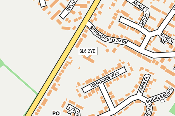 SL6 2YE map - OS OpenMap – Local (Ordnance Survey)