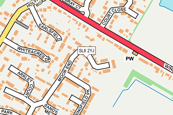 SL6 2YJ map - OS OpenMap – Local (Ordnance Survey)