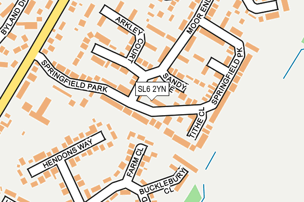 SL6 2YN map - OS OpenMap – Local (Ordnance Survey)