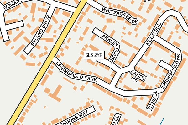 SL6 2YP map - OS OpenMap – Local (Ordnance Survey)
