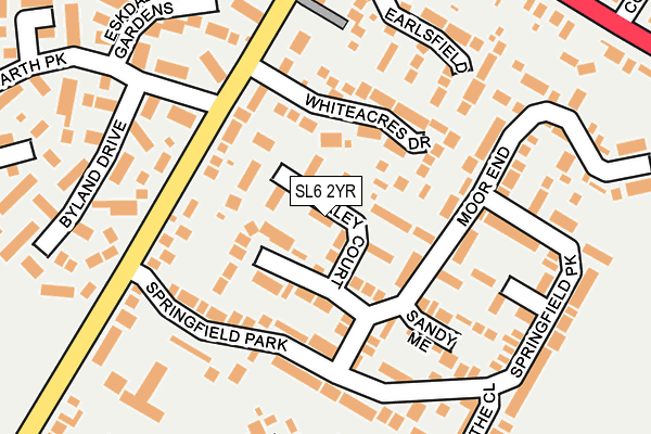 SL6 2YR map - OS OpenMap – Local (Ordnance Survey)