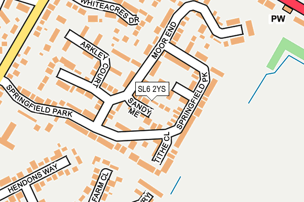 SL6 2YS map - OS OpenMap – Local (Ordnance Survey)