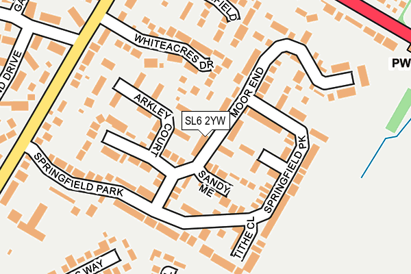 SL6 2YW map - OS OpenMap – Local (Ordnance Survey)