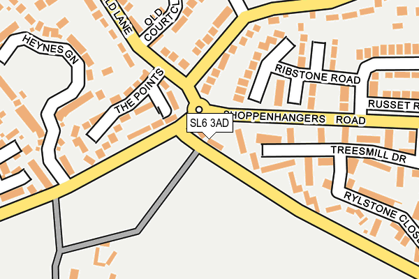 SL6 3AD map - OS OpenMap – Local (Ordnance Survey)
