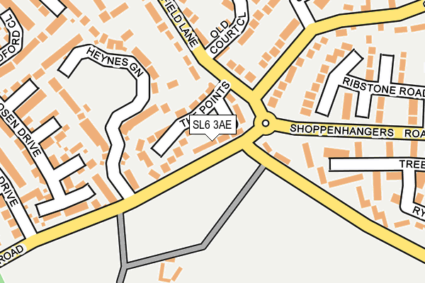 SL6 3AE map - OS OpenMap – Local (Ordnance Survey)