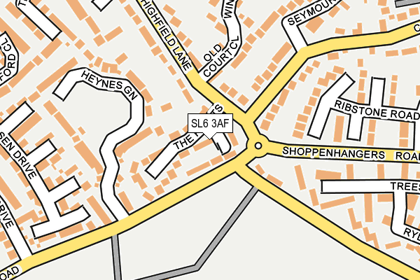 SL6 3AF map - OS OpenMap – Local (Ordnance Survey)