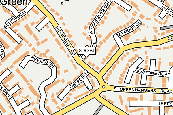SL6 3AJ map - OS OpenMap – Local (Ordnance Survey)