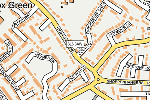 SL6 3AW map - OS OpenMap – Local (Ordnance Survey)