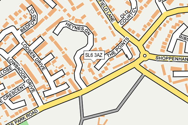 SL6 3AZ map - OS OpenMap – Local (Ordnance Survey)
