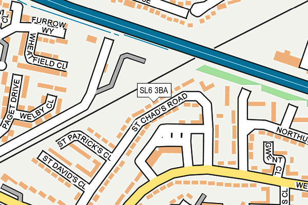 SL6 3BA map - OS OpenMap – Local (Ordnance Survey)