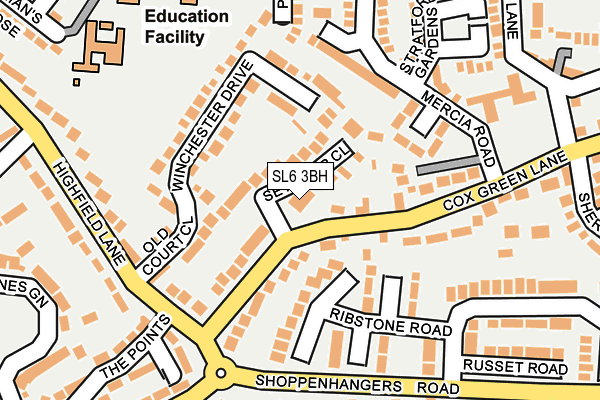 SL6 3BH map - OS OpenMap – Local (Ordnance Survey)