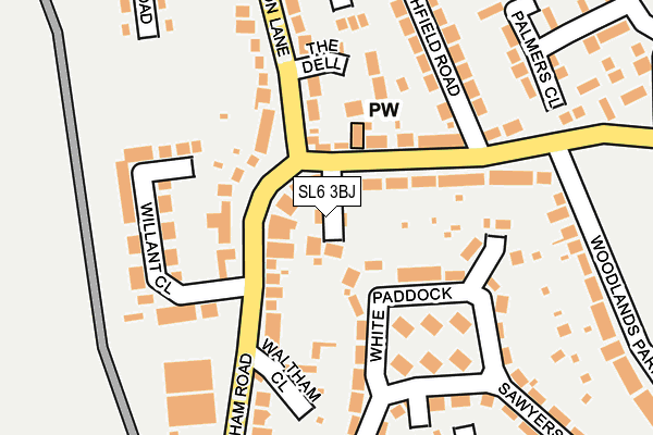 SL6 3BJ map - OS OpenMap – Local (Ordnance Survey)
