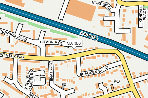 SL6 3BS map - OS OpenMap – Local (Ordnance Survey)