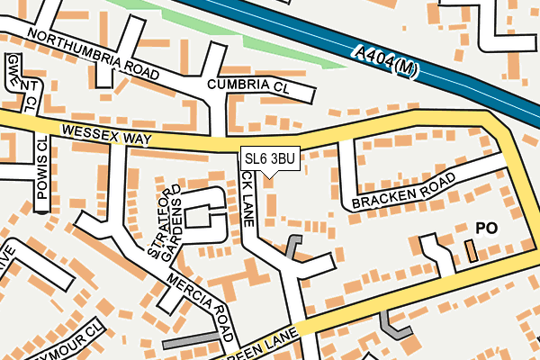 SL6 3BU map - OS OpenMap – Local (Ordnance Survey)