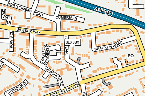 SL6 3BX map - OS OpenMap – Local (Ordnance Survey)
