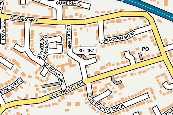 SL6 3BZ map - OS OpenMap – Local (Ordnance Survey)