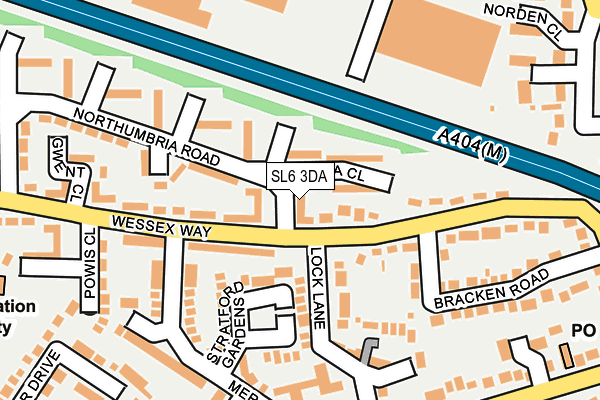 SL6 3DA map - OS OpenMap – Local (Ordnance Survey)