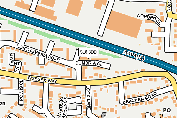SL6 3DD map - OS OpenMap – Local (Ordnance Survey)