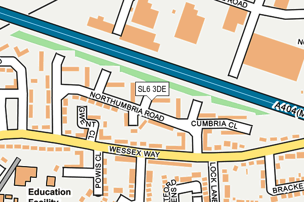 SL6 3DE map - OS OpenMap – Local (Ordnance Survey)