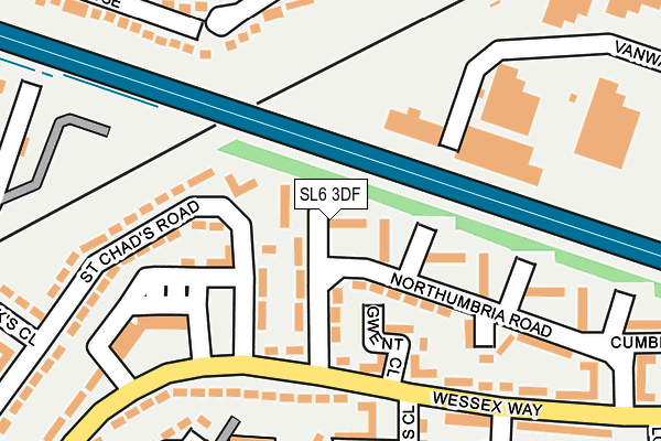 SL6 3DF map - OS OpenMap – Local (Ordnance Survey)