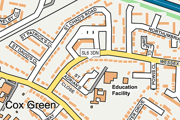 SL6 3DN map - OS OpenMap – Local (Ordnance Survey)