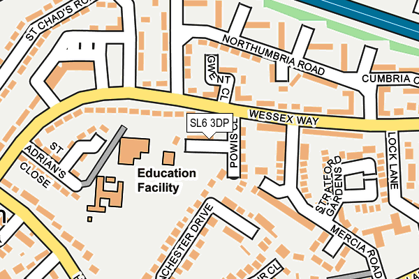 SL6 3DP map - OS OpenMap – Local (Ordnance Survey)