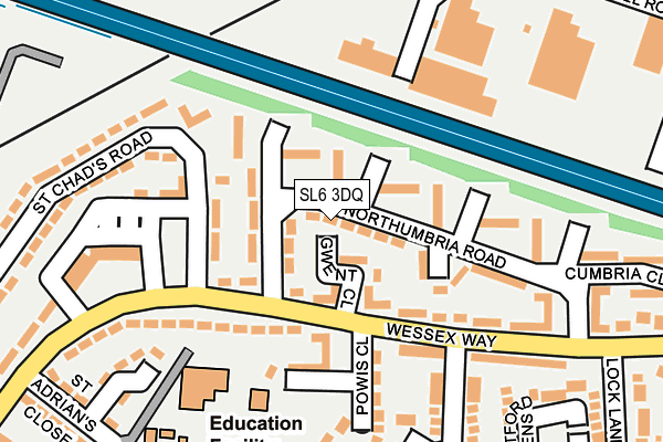 SL6 3DQ map - OS OpenMap – Local (Ordnance Survey)