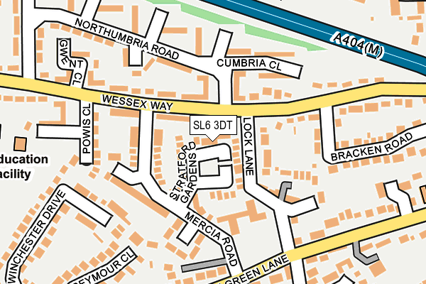 SL6 3DT map - OS OpenMap – Local (Ordnance Survey)