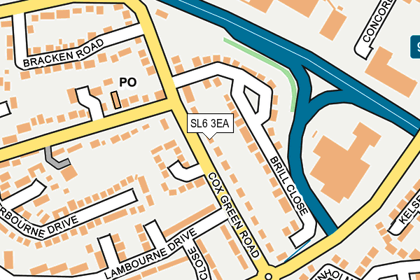 SL6 3EA map - OS OpenMap – Local (Ordnance Survey)